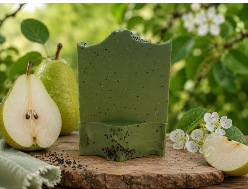 Exfoliating Pear Pop Poppy Seeds/ Exfoliante