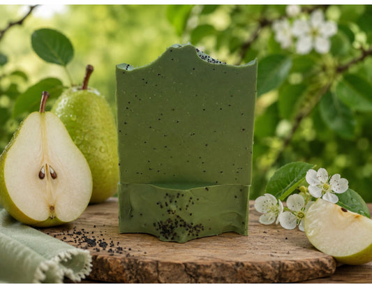 Exfoliating Pear Pop Poppy Seeds/ Exfoliante